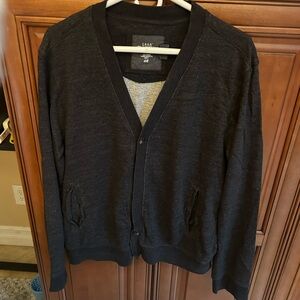 Men's Black Cardigan Sweater